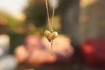 24k heart Lock and key necklace//gold heart pendant// 24k gold pendant//gold heart pendant//24k gold pendant//artisan gold heart//